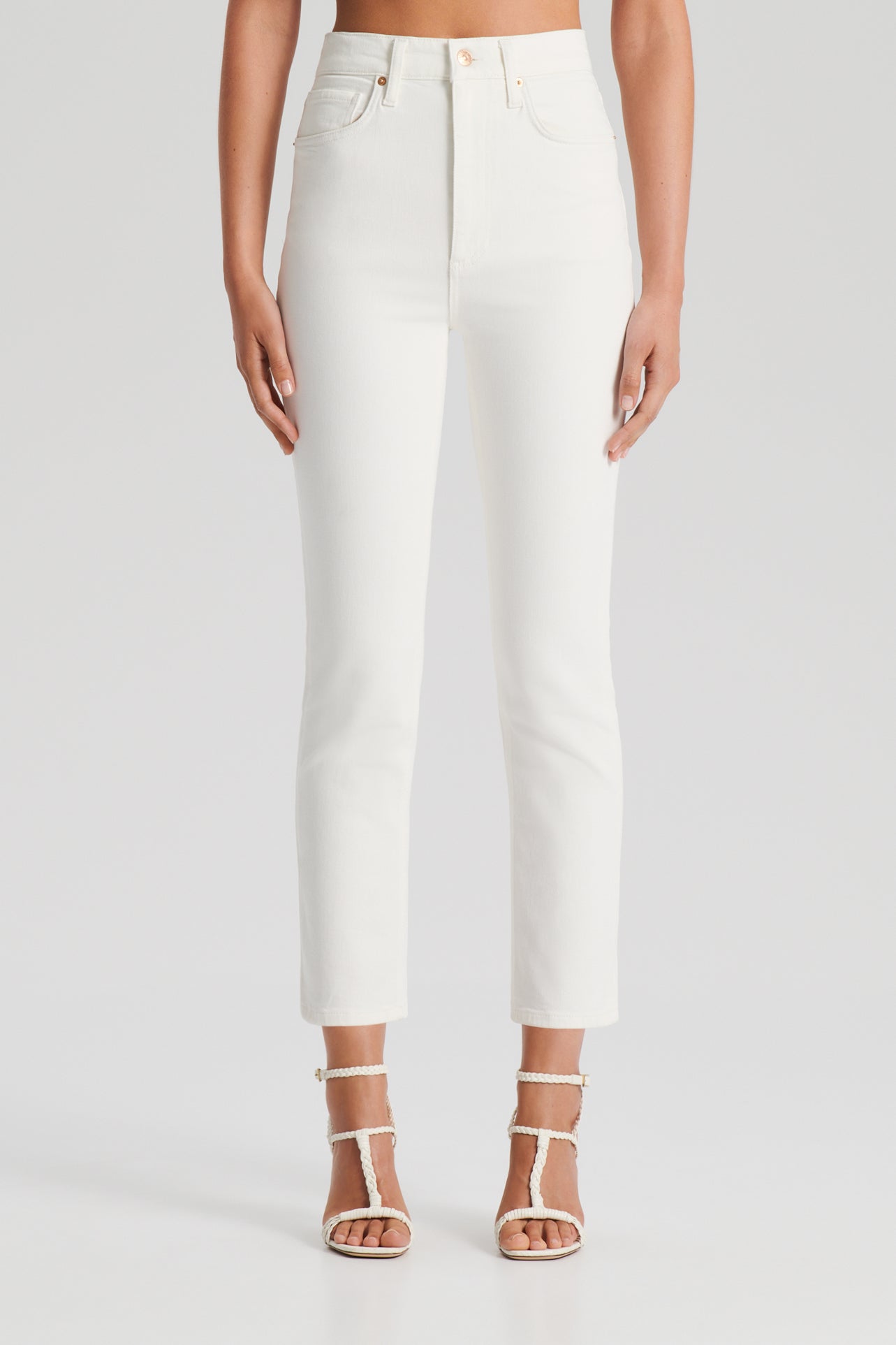 High Rise Straight Crop Jean | Natural