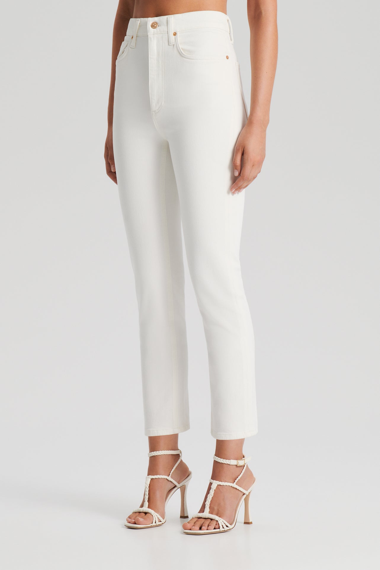 High Rise Straight Crop Jean | Natural