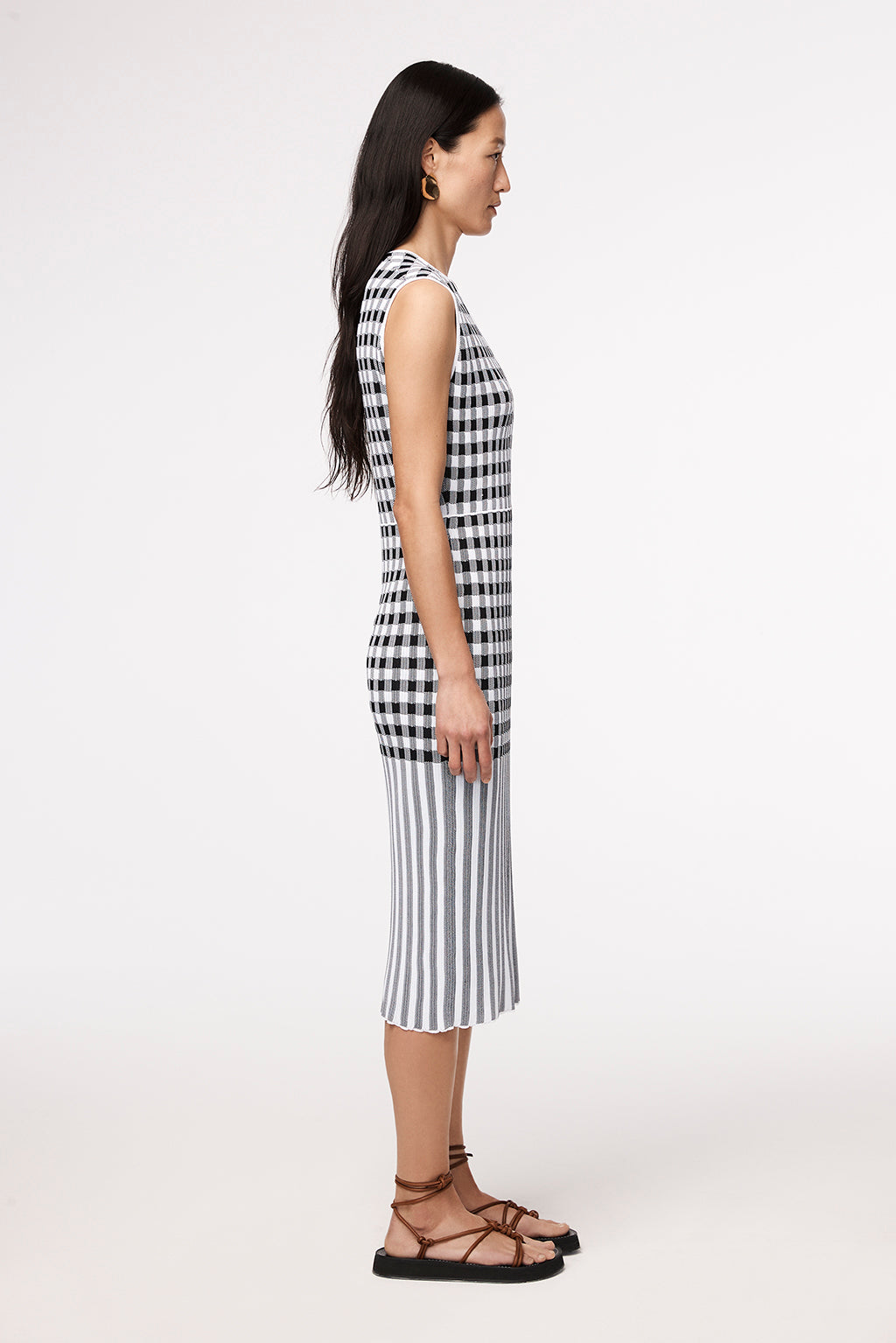 Women | Gingham Knit Dress | Gingham Mix