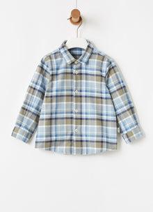 Check Regular Fit Shirt | Powder Blue