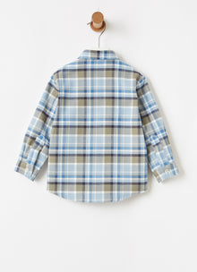 Check Regular Fit Shirt | Powder Blue