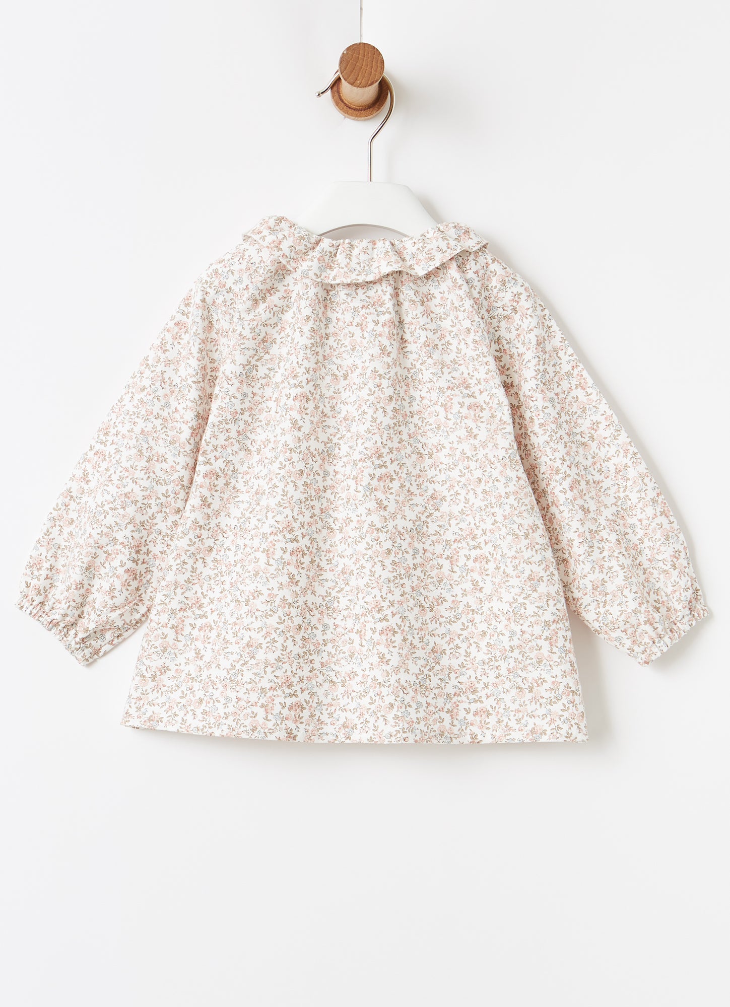 Floral Print Ruffle Collar Blouse | Quartz Pink