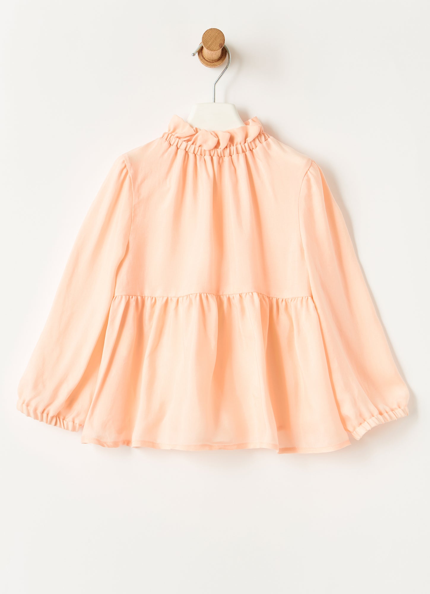 Cupro Flounce Blouse | Quartz Pink
