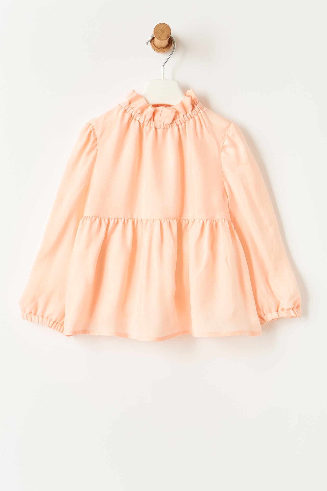 Cupro Flounce Blouse | Quartz Pink