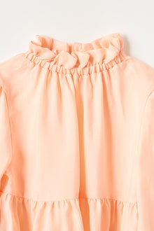Cupro Flounce Blouse | Quartz Pink