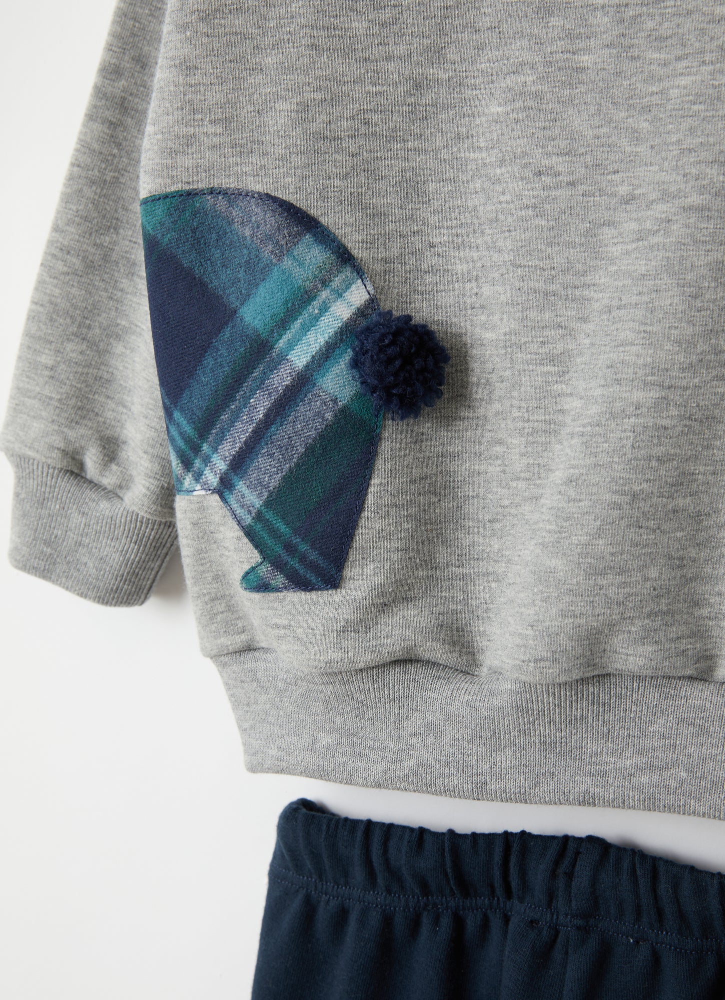 Flannel Bear Outfit | Grigio/Blue
