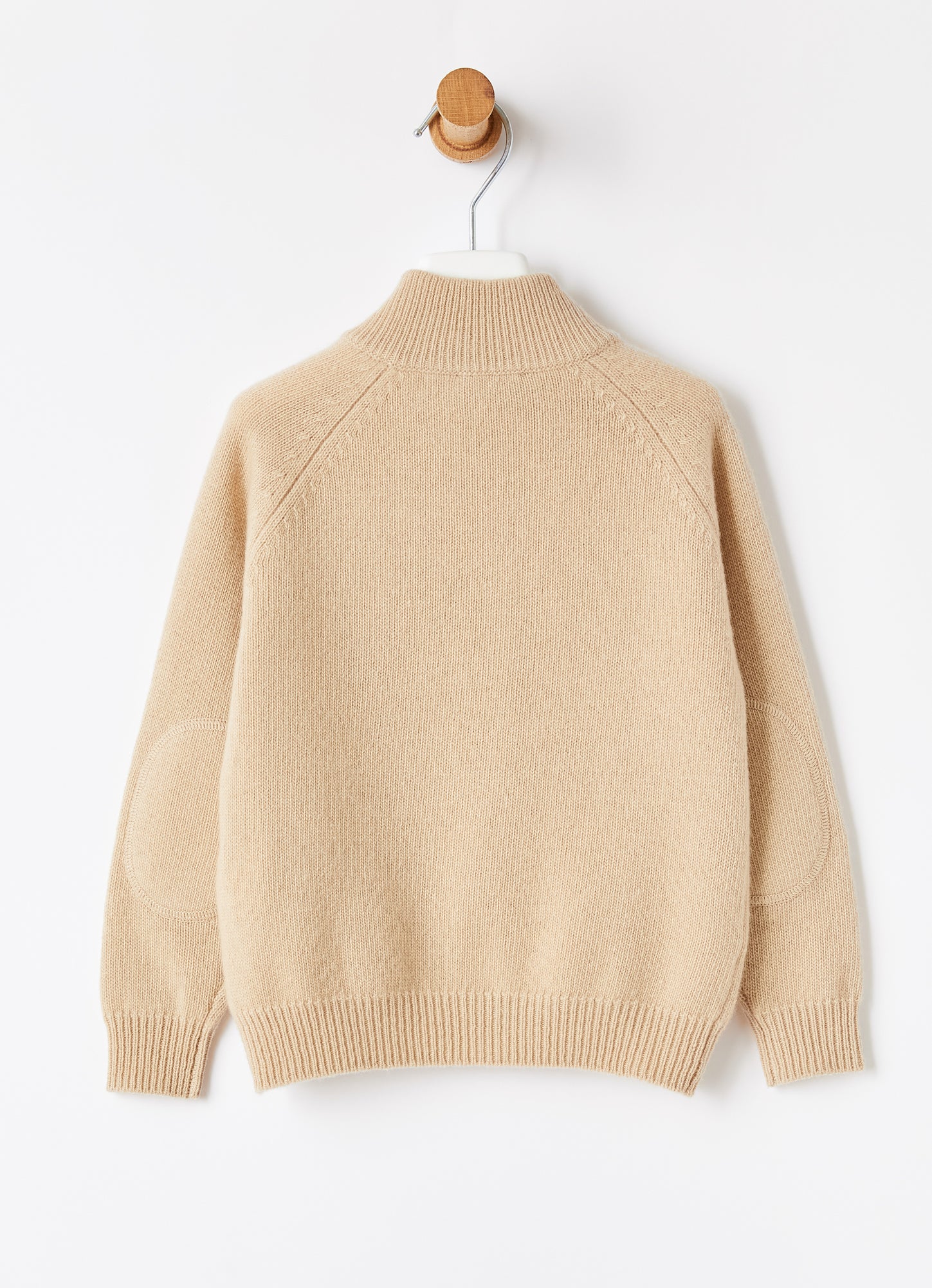 Merino Wool Cardigan with Patches | Birch/Birch