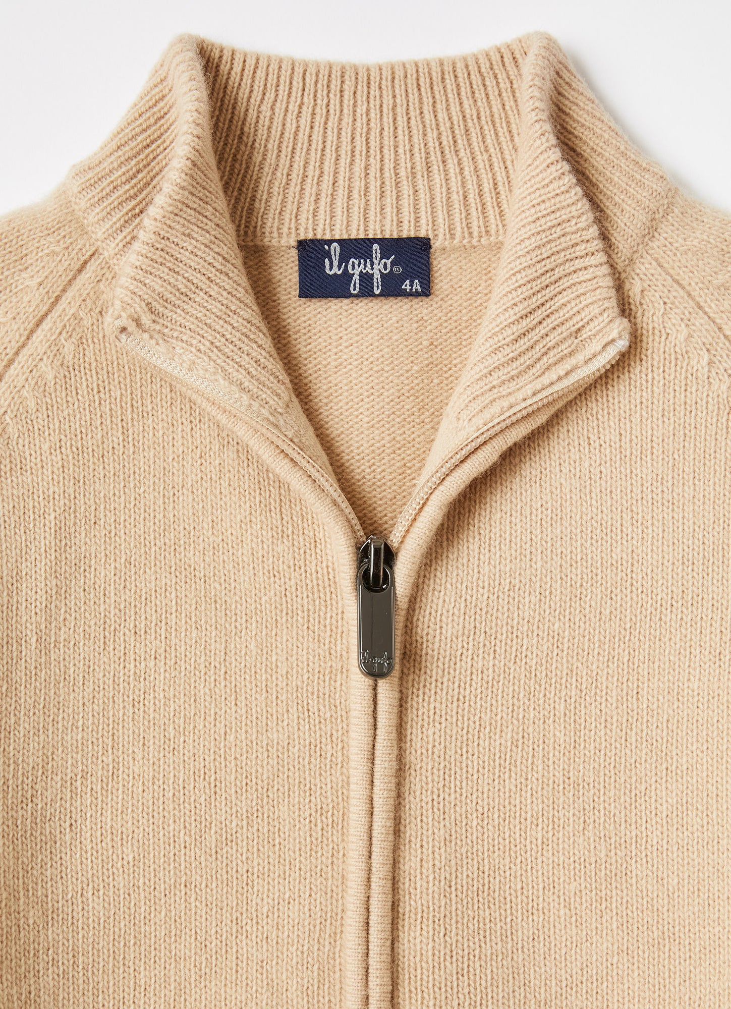 Merino Wool Cardigan with Patches | Birch/Birch