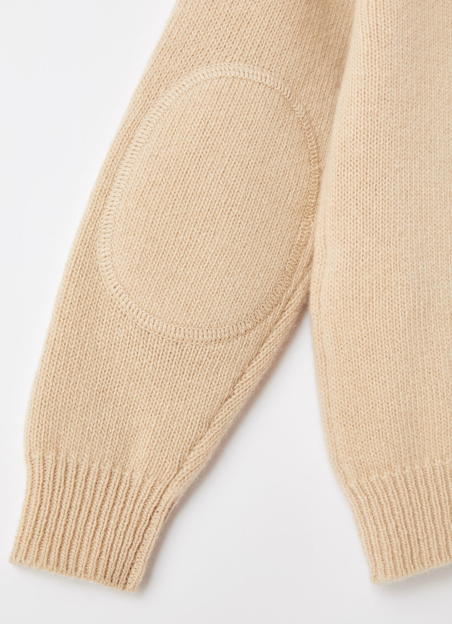 Merino Wool Cardigan with Patches | Birch/Birch