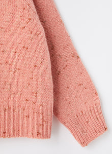 Wool Cardigan with Lurex Details | Blush Pink