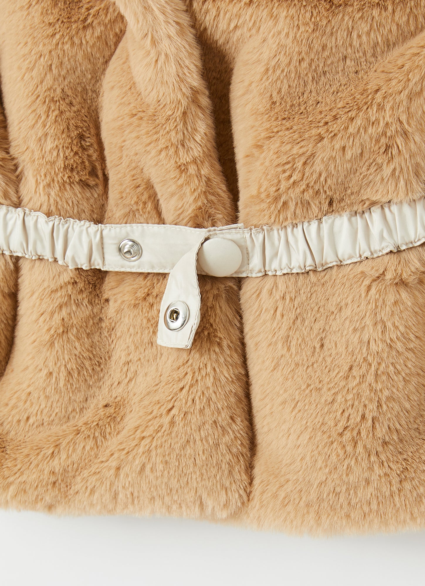 Belted Faux Fur Gilet | Camel
