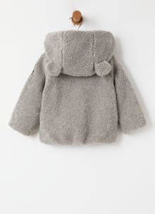 Hooded Teddy Fleece Jacket | Nickel Grey