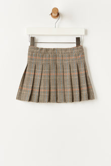 Check Wrap Skirt | Coffee