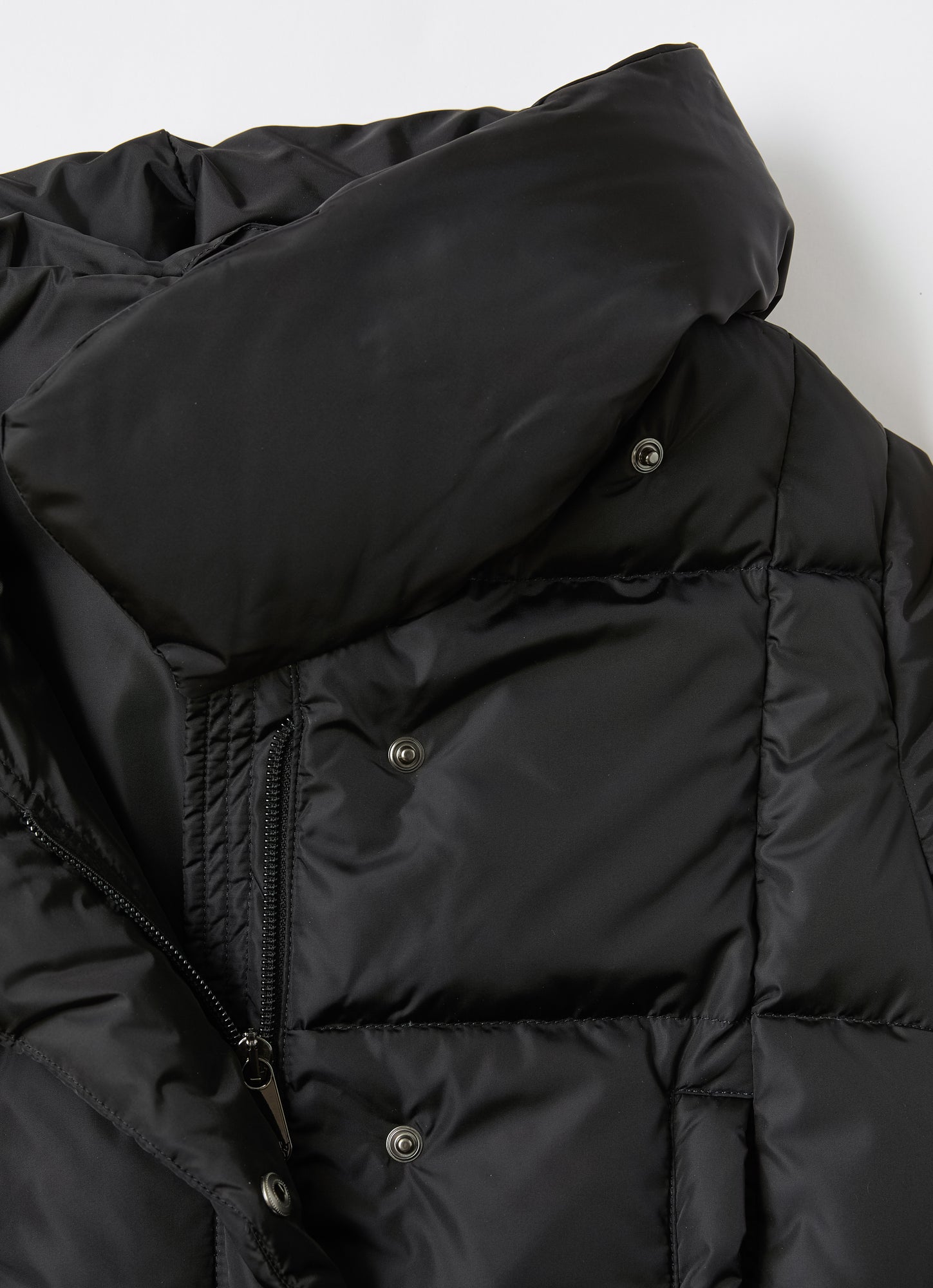 Hooded Long Down Jacket | Black