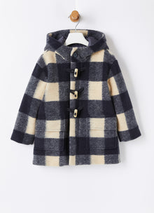 Damier Check Duffle Coat | Blue