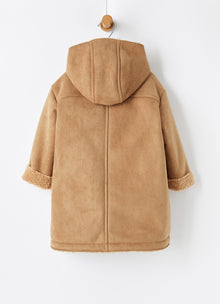 Faux Sheepskin Coat | Beaver Brown
