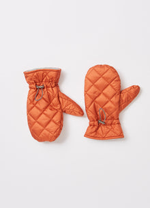 Orange Nylon Mittens | Terracotta