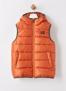 Gilet with Eco-Friendly Padding | Terracotta/Carbone