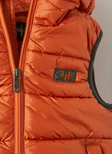 Gilet with Eco-Friendly Padding | Terracotta/Carbone