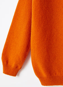 Orange Merino Wool Turtleneck Sweater | Turmeric Orange
