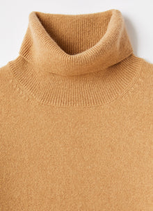 Cashmere Turtleneck Sweater | Beaver Brown