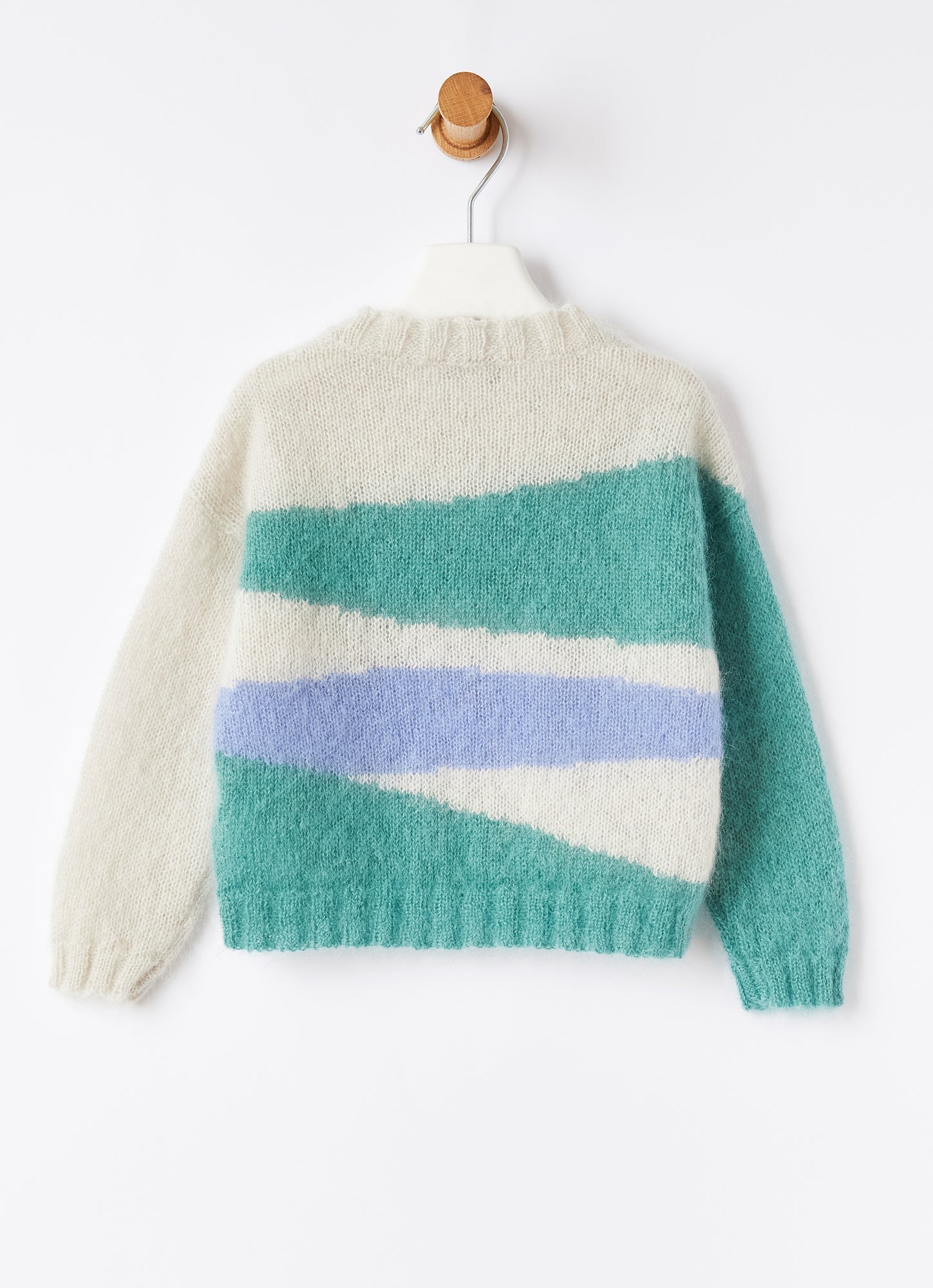 MultiColored Mohair Sweater | Verde Aurora/Perla