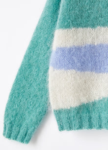 MultiColored Mohair Sweater | Verde Aurora/Perla