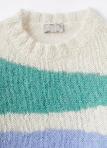 MultiColored Mohair Sweater | Verde Aurora/Perla