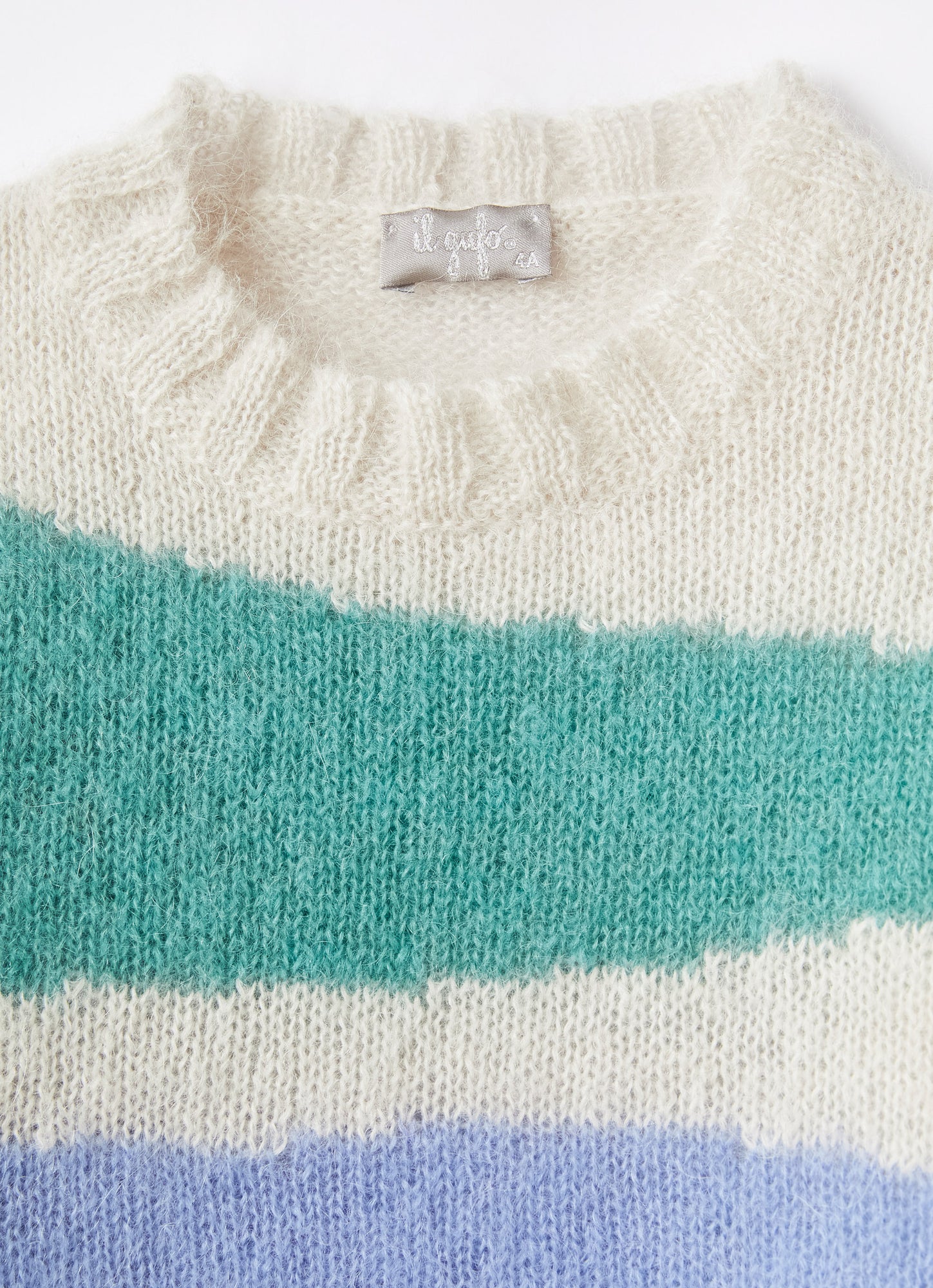 MultiColored Mohair Sweater | Verde Aurora/Perla