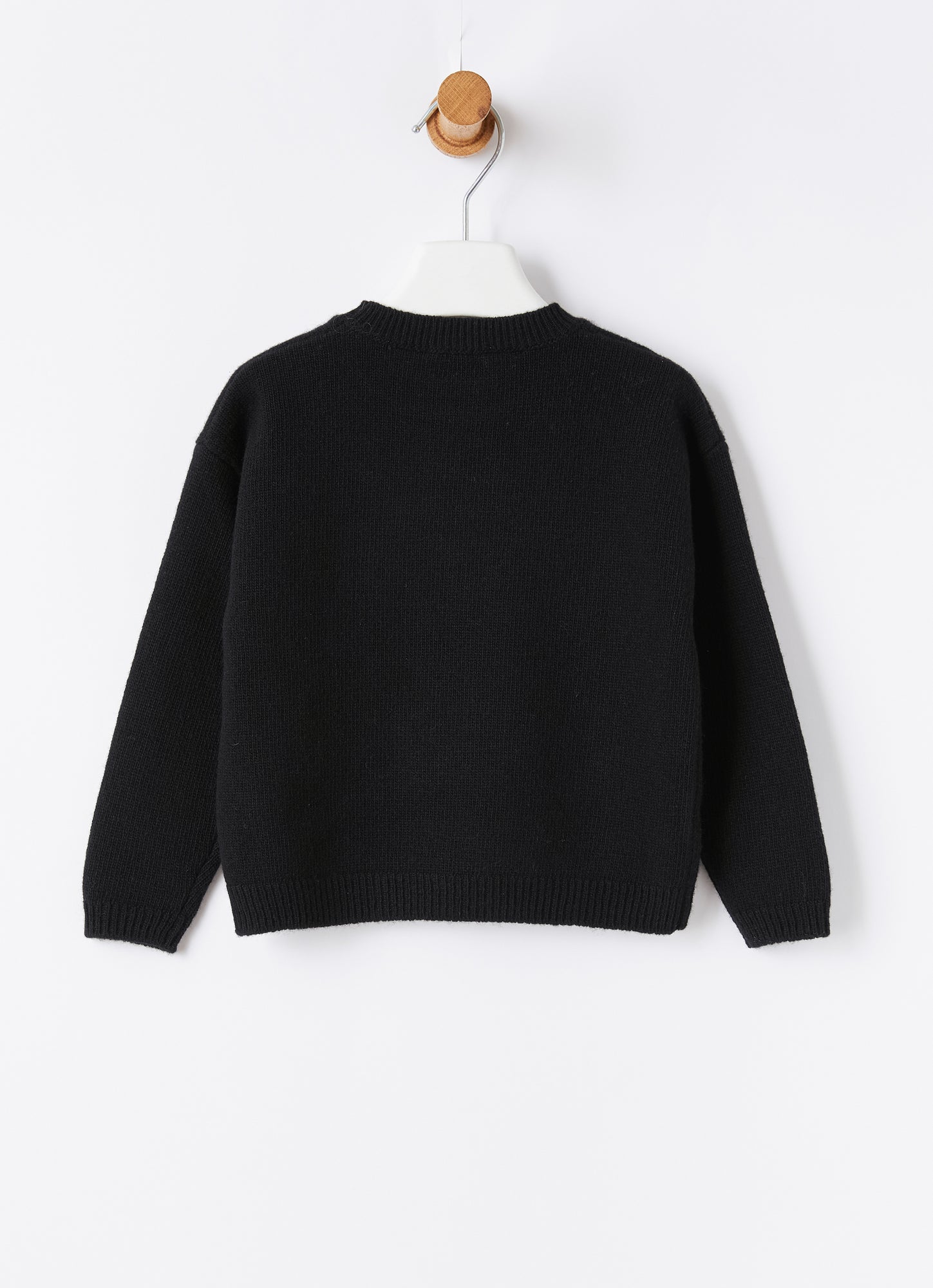 MultiColor Stars Wool Sweater | Nero/Viola