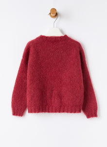 Star Motif Mohair Sweater | Bordeaux/Quarzo Rosa