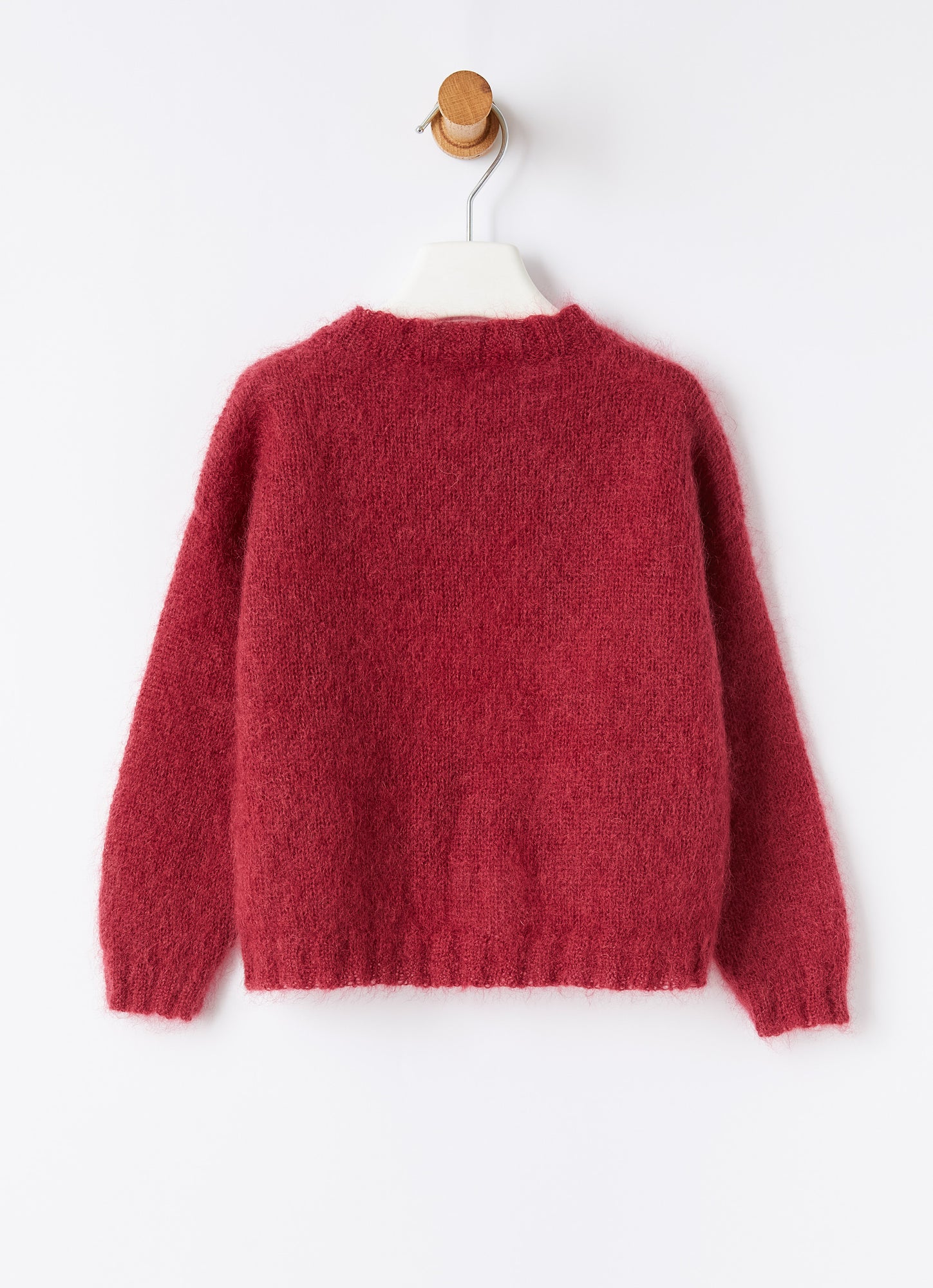 Star Motif Mohair Sweater | Bordeaux/Quarzo Rosa