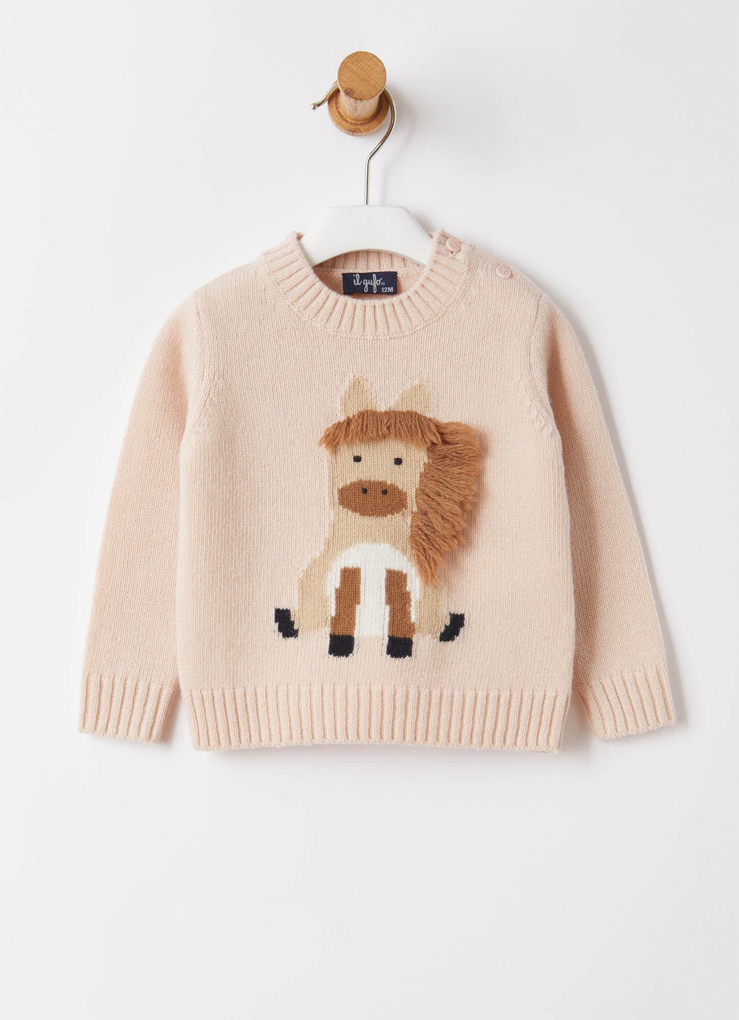 Pony Embroidery Sweater | Quartz Pink