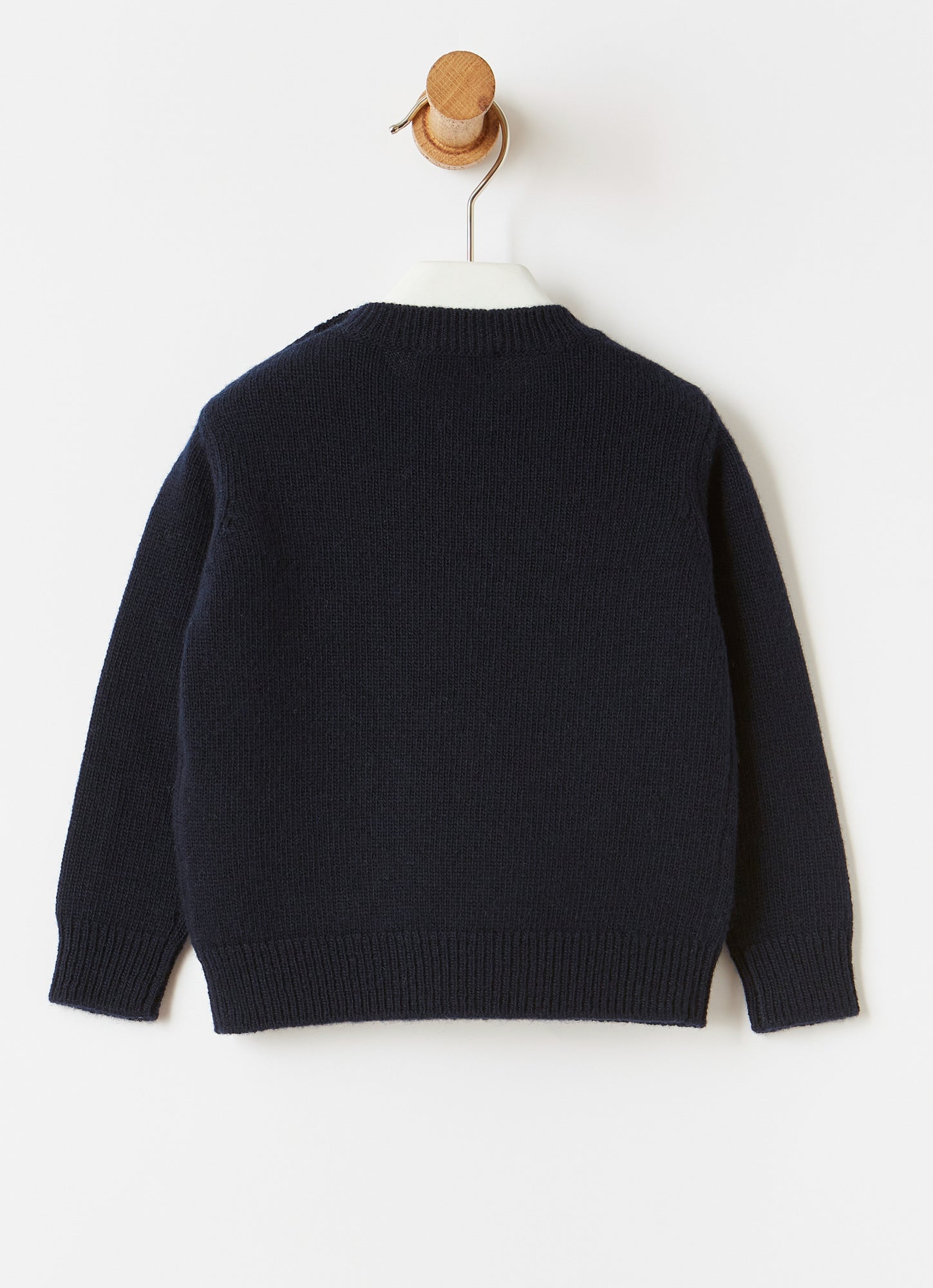 Christmas Robin Wool Sweater | Blue/Red Wine