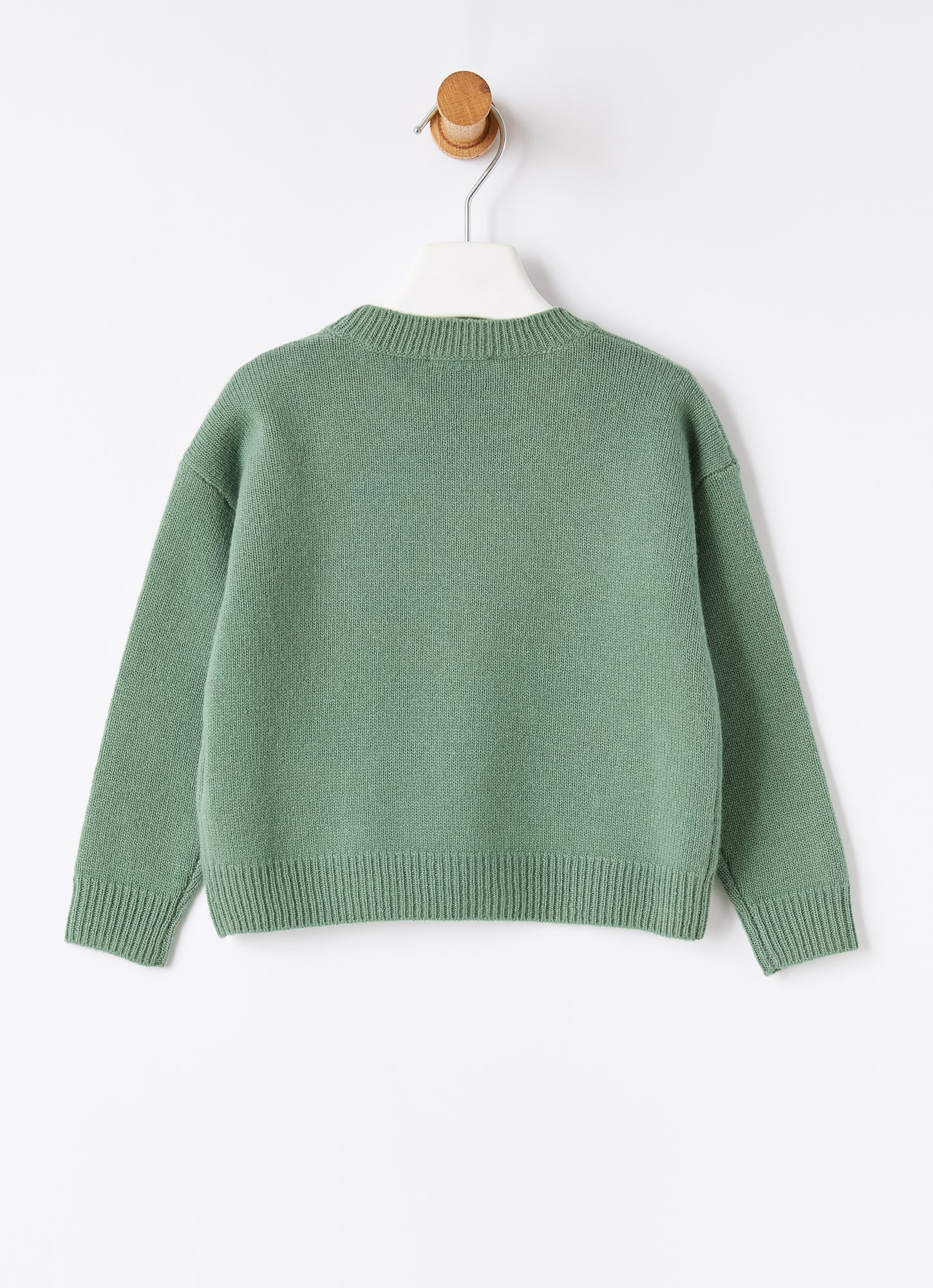 Flower Embroidery Sweater | Eucalyptus/Electric Blue