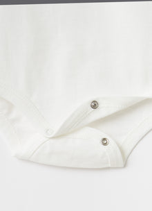 Bodysuit with Dot Trimmed Round Collar | Latte/Beige