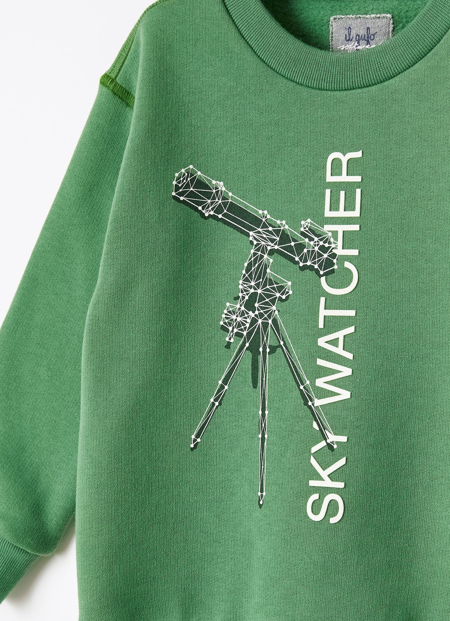 Sky Watcher Print Sweatshirt | Verde Drago/Verde