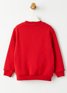 Christmas Tree Crew Neck Sweatshirt | Cranberry Red