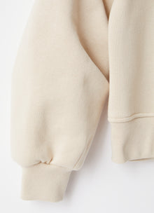 Sweatshirt with Gathered Sleeves | Tuff Beige