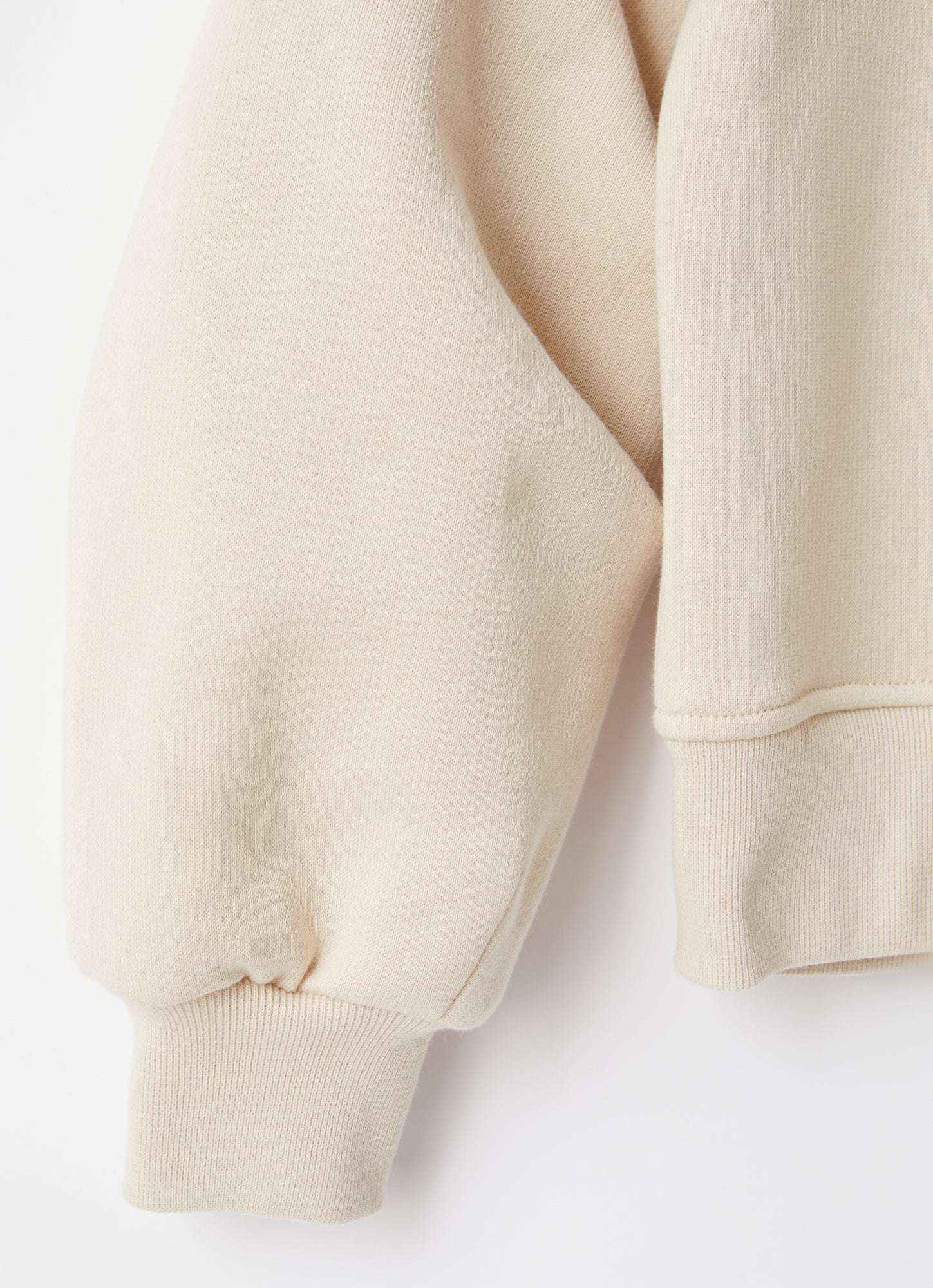 Sweatshirt with Gathered Sleeves | Tuff Beige