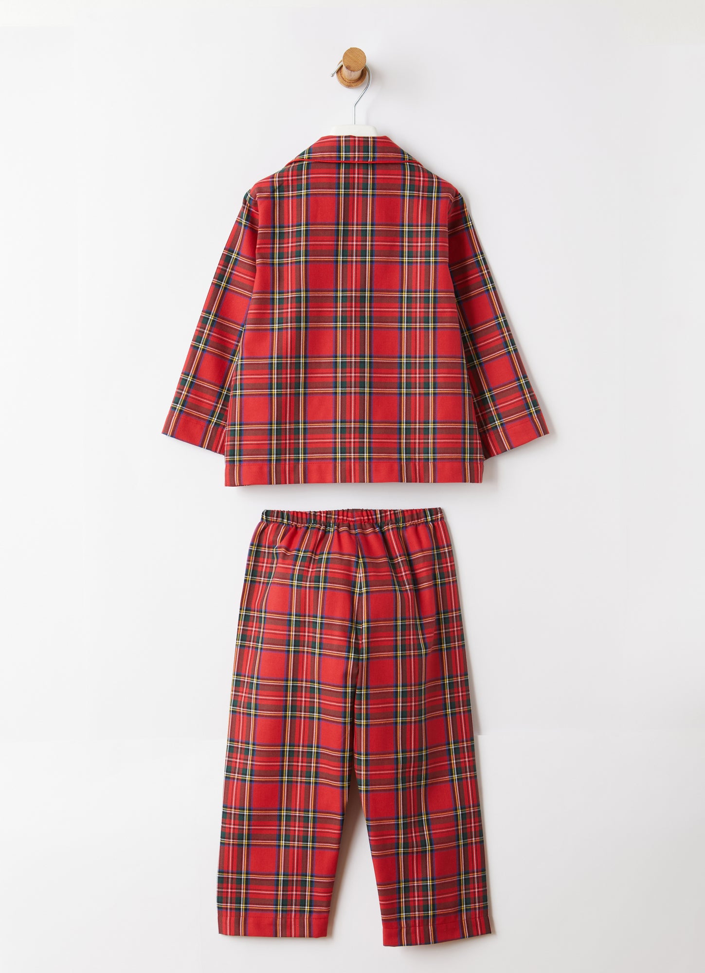 Boys Tartan Check Pyjamas | Berry Red