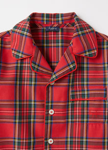 Boys Tartan Check Pyjamas | Berry Red