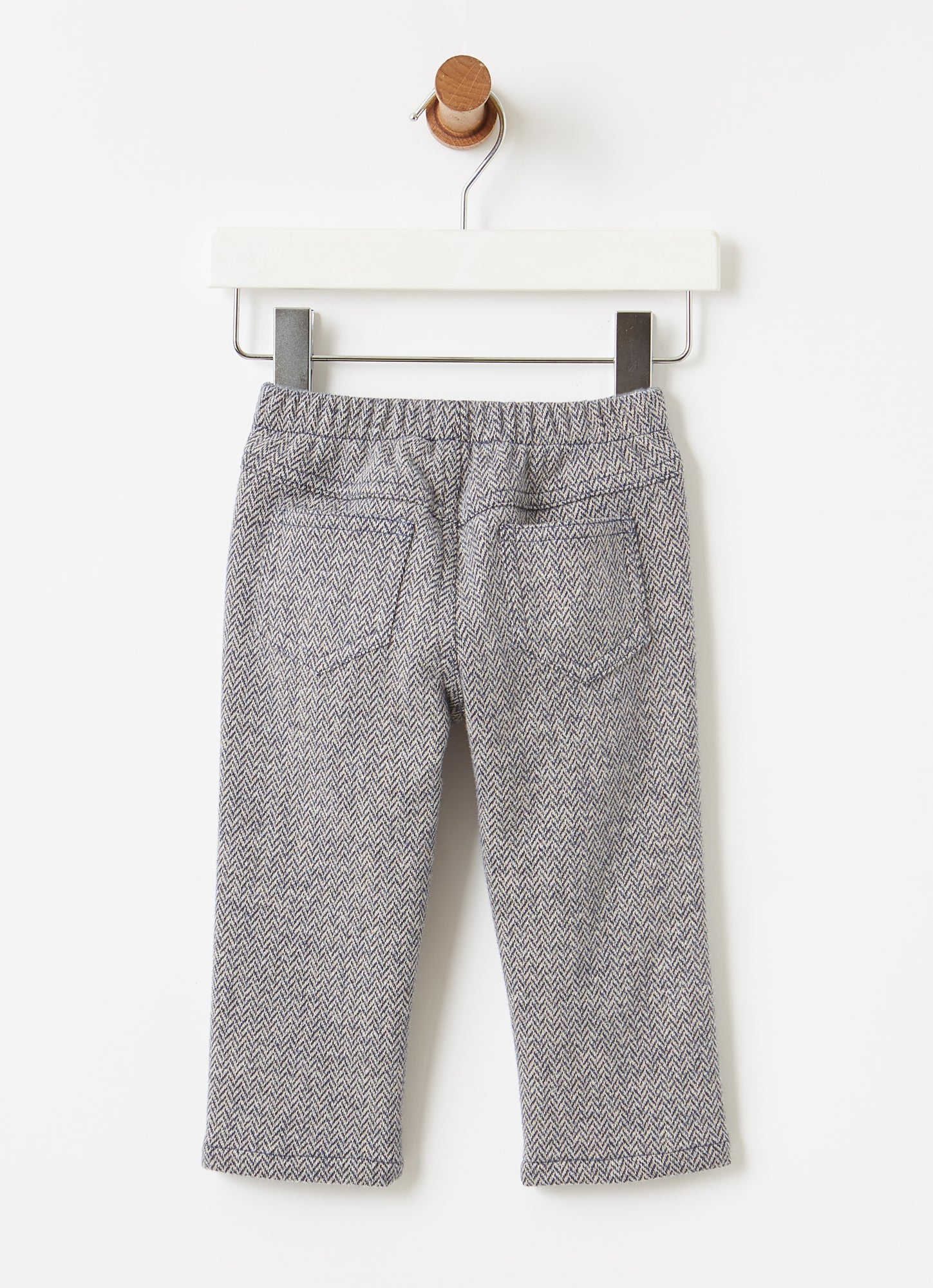 Baby Boys Herringbone Trousers | Blue