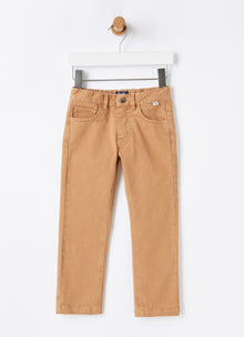 Regular Fit Cotton Trousers | Beaver Brown