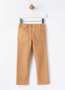 Regular Fit Cotton Trousers | Beaver Brown