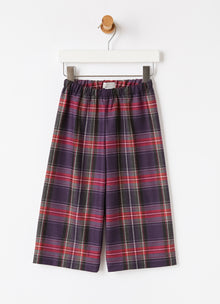 Tartan Technowool Culotte Trousers | Viola