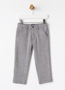 Cotton Herringbone Trousers | Blue