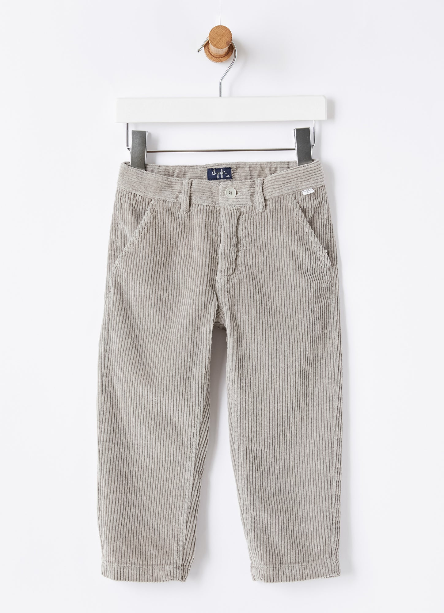 Wide-Rib Corduroy Trousers | Stone Grey