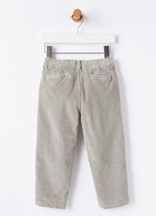 Wide-Rib Corduroy Trousers | Stone Grey