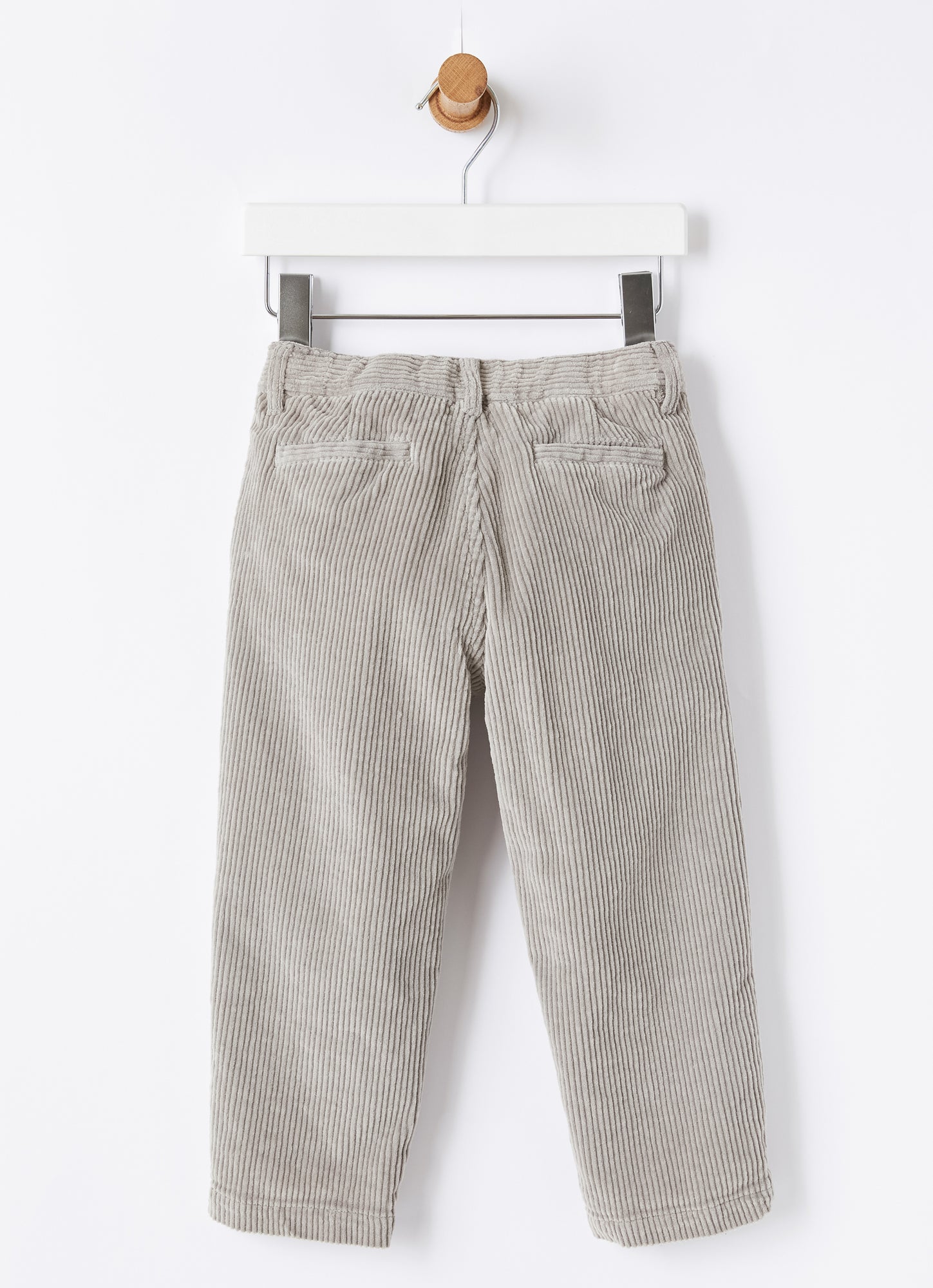 Wide-Rib Corduroy Trousers | Stone Grey